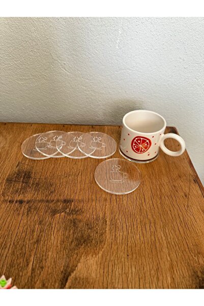 Pleksiglass Pleksi Bardak Altlığı (6 adet)