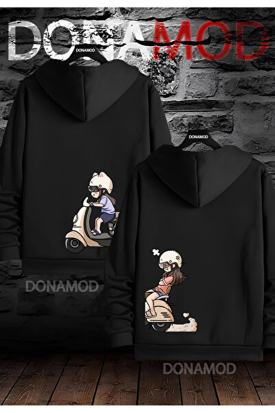 donamod Unisex Oversize Couple Friend Lover - Φούτερ γενεθλίων με μοτίβο Anime