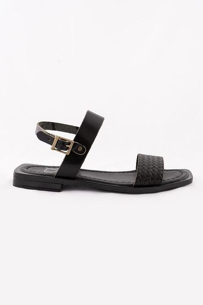 CZ London Genuine Leather Women's Sandals Flat Strap Summer Shoes