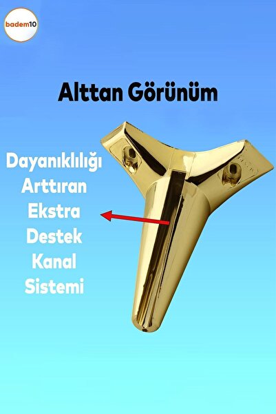 Badem10 Aspen Mobilier de lux Canapea Fotoliu Tv Unitate Consolă Upgrade Picior Picioare 20 Cm Aur Aur Plastic