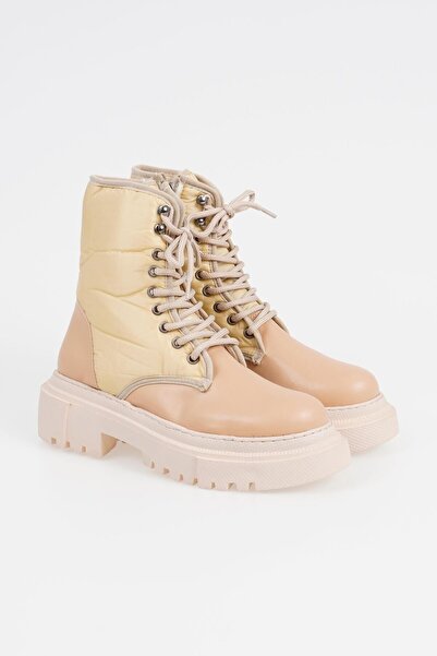 CZ London Γυναικείες μπότες με κορδόνια χειμερινά παπούτσια με χοντρή σόλα με φερμουάρ