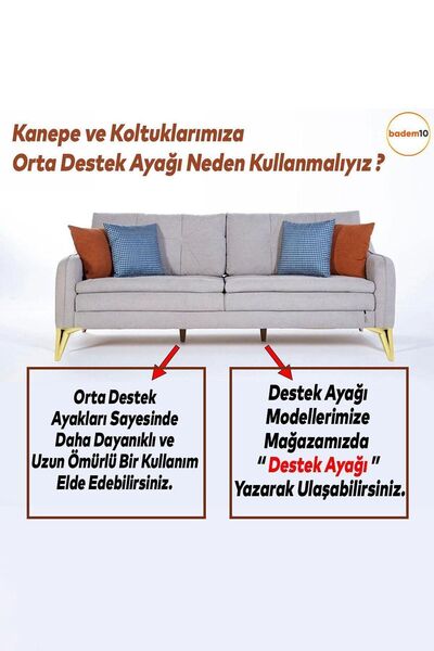 Badem10 Aspen Mobilier de lux Canapea Fotoliu Tv Unitate Consolă Upgrade Picior Picioare 20 Cm Aur Aur Plastic