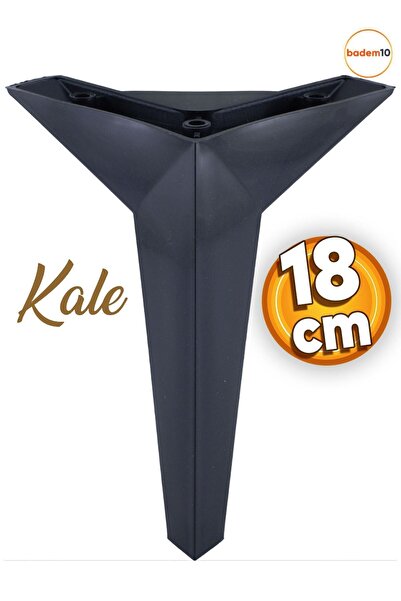 Badem10 Kale Mobilya Kanepe Tv Ünitesi Koltuk Ayağı 18 Cm Siyah Konsol Ayakları