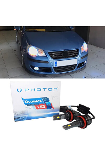 Photon Vw Polo Mk4 Led Xenon Kısa Far Ampulü H7 Ultimate 9500 Lumens Yeni Ser...