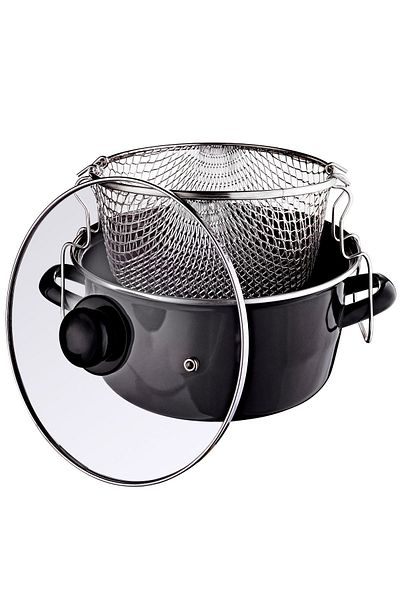 Taşev Sultan - Frying Pan with Enamel Handle Black 22 Cm