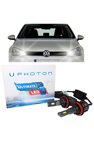 Photon Vw Golf 7 Led Xenon Sis Farı Ampulü H11 Ultimate 9500 Lumens Yeni Seri...
