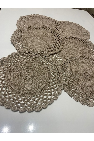 Zelisceisler Hasır Örgü El Emeği Supla Amerikan Servis 6 Kişilik