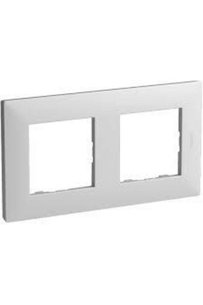 Legrand Raventi White Double Horizontal Frame - 2 Pieces