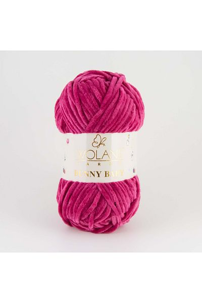 WOLANS 452 Plum Soft Velvet - Baby Bunny Knitting Yarn, Μαλακό νήμα κουβέρτας