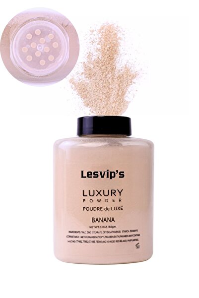 Lesvip's Transparan Aydınlatıcılı Işıltılı Sabitleyici Toz Pudra