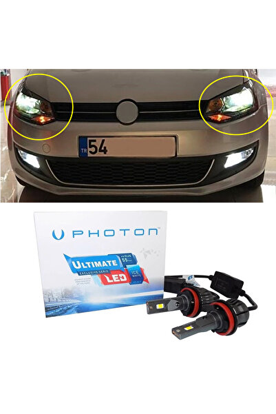 Photon Vw Polo Mk5 Led Xenon Uzun Far Ampulü H7 Ultimate 9500 Lumens Yeni Ser...