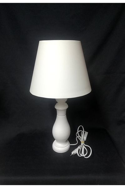 TEKAY AYDINLATMA Cream Colored White Wooden Covered Headboard Bedroom - Lampshade