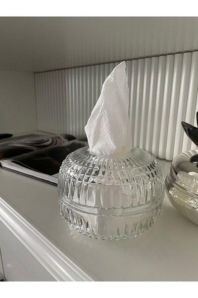 PAŞABAHÇE DENİZLİ CAM Crystal Cut Glass Napkin Holder (Pull-out)