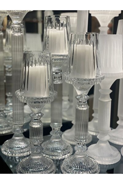 Paşabahçe Lujo Desıgn Kristal Ayaklı 3lü Mumluk