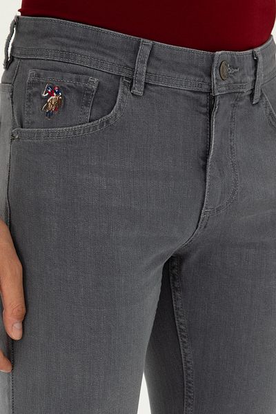 U.S. Polo Assn. U.S. POLO ASSN. - Ανδρικό τζιν παντελόνι σε γκρι λεπτή εφαρμογή