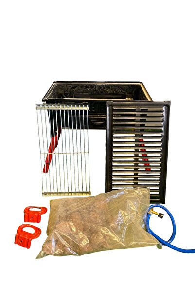 GÖKTÜRKMANGALLARI Tüplü Emaye Boyalı Katlanır Ayaklı Mangal