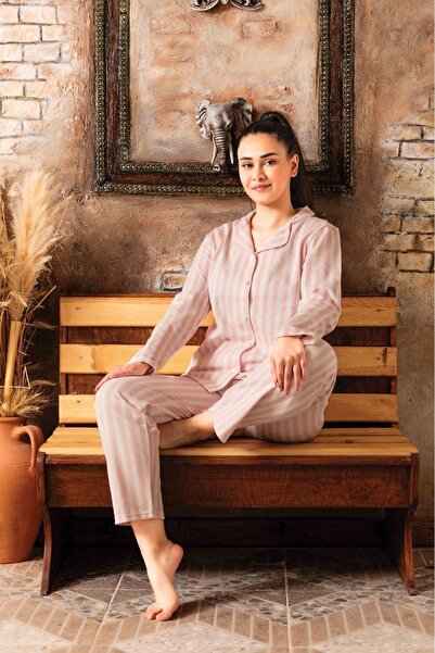 PERA HOMEWEAR طقم بيجامات أصغر سنًا بخطوط علوية سفلية بخيطين من ERCAN