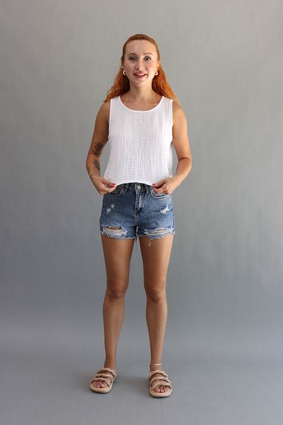 ASC SUN Muslin Cross Back Blouse