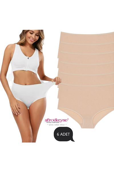 Afrodizyac 6 Συσκευασία Extra High Waist Bamboo Bato - Μαλακό και ελαστικό