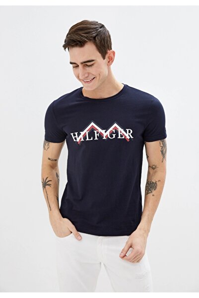 Tommy Hilfiger Brand Logo Mountain Printed T-Shirt