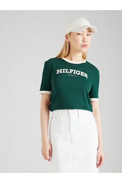 Tommy Hilfiger Monotype Floklu Logolu Tişört