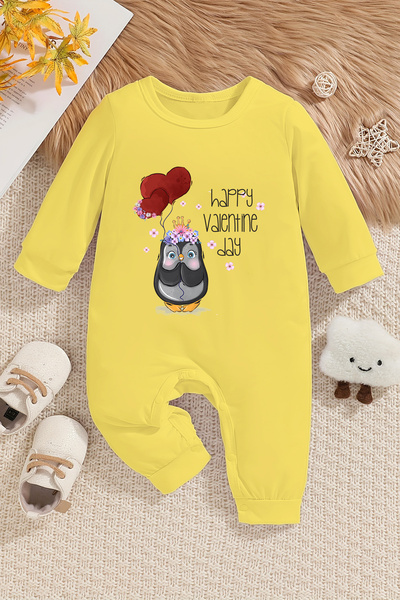 ADABEBEK بذلة أطفال Happy Valentine Day 100% قطن - 22401
