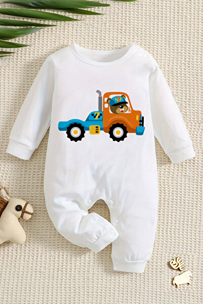 ADABEBEK Baby Boy Rompers - Cute and Truck Printed, Style 22313