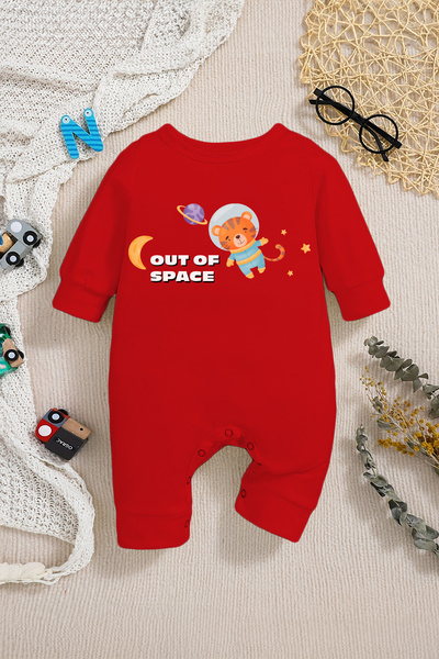 ADABEBEK Baby Boy Astronaut Tiger Printed Jumpsuit - 22297