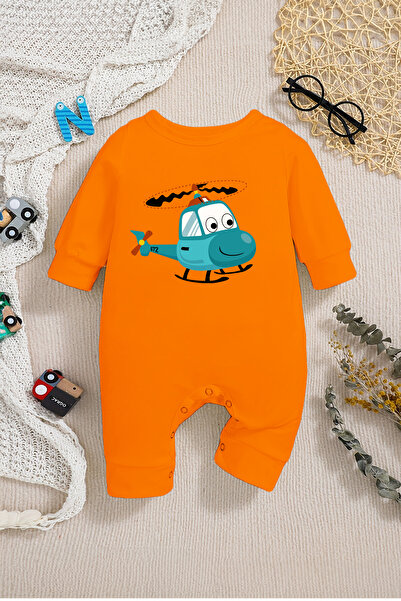 ADABEBEK Baby Boy Helicopter Zoom Jumpsuit - with Snaps from the Bottom 22224