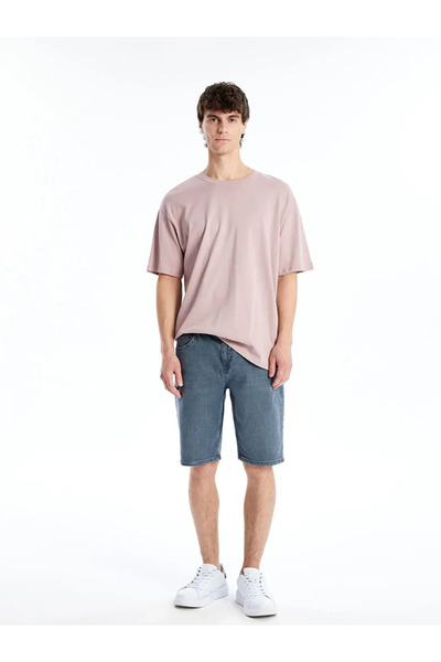 LC Waikiki Lcw Jeans Gray Rodeo Slim Fit Men's Jean Shorts