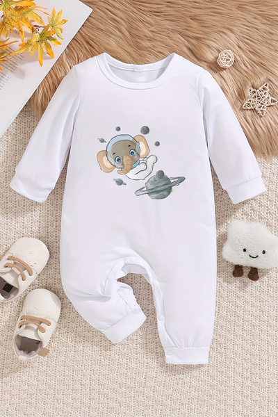 ADABEBEK Astronaut Printed Baby Jumpsuit - Elephant 22360