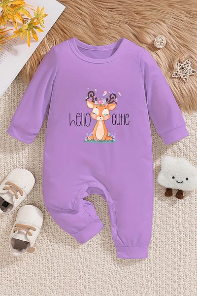 ADABEBEK ثوب فضفاض للفتيات الصغيرات مطبوع عليه Hello Cute - 22358