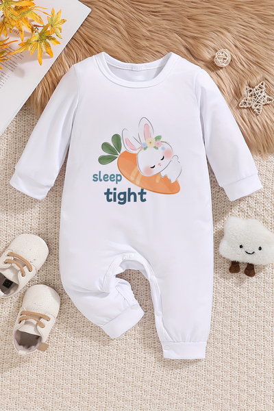 ADABEBEK Baby Girl Jumpsuit - 100% Cotton, Sleeo Tight, Model 22407