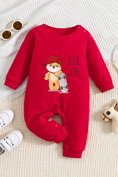 ADABEBEK Men's Jumpsuit - Cool Boy Skateboarder Bear Printed, Style 22375