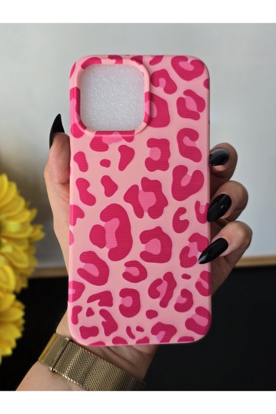 Magic Ring حافظة إطلاق بنمط الفهد الوردي المتوافقة مع هاتف Iphone 14 Pro