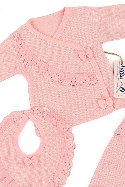 Sitilin 5-piece Hospital Discharge Decorated Bodysuit Set for Baby Girl - Stl6764