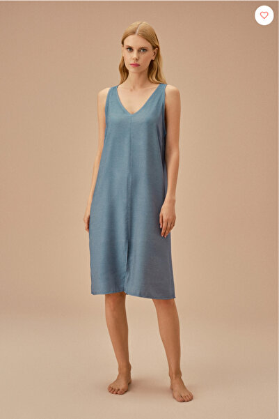 SUWEN Denim Günlük Elbise - DENIM