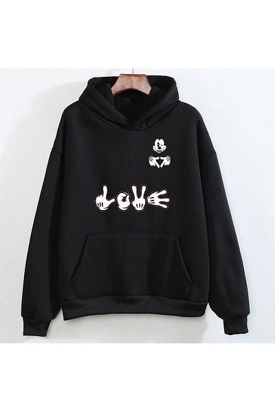 swOzz Micky Love Written Gift Hoodie