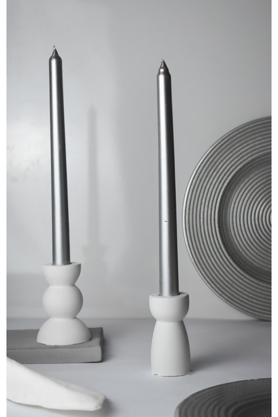 LALEZEN HOME Roma Sütun Şamdan 2li Set