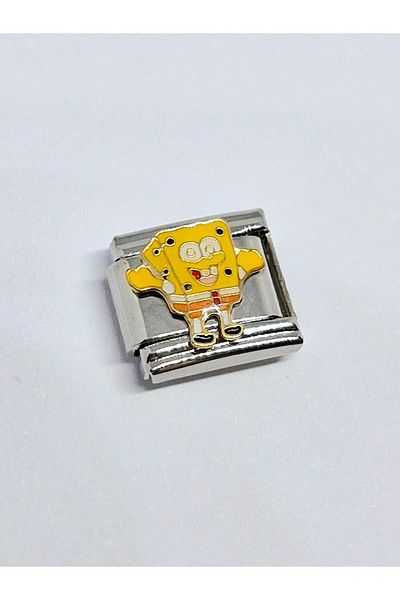 RoseCo00 Italian Steel Spongebob Charm - Bracelet