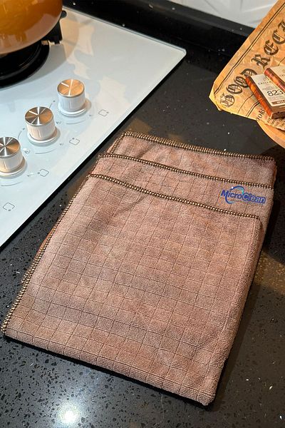 Micro Clean MissClean (3 Pieces) Brown Microfiber Kitchen Cleaning Cloth 40x40 Cm