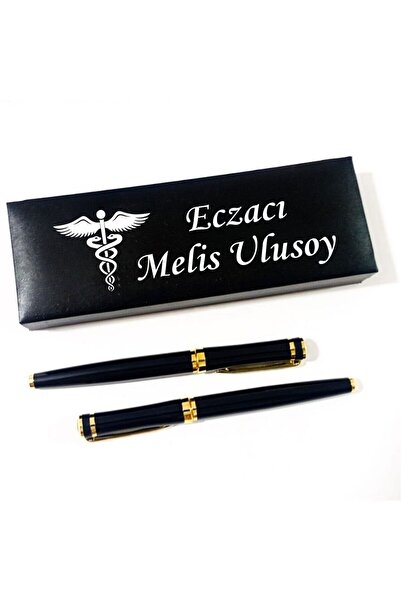 Çılgıntrend Eczacılara Özel Tasarım Kutulu 2'li Roller ve Dolma Kalem Seti