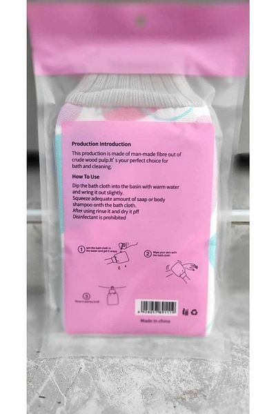 temgroup Shower Pouch Inner Non-Fiber Pouch New Generation Microfiber Pouch Bath Glove