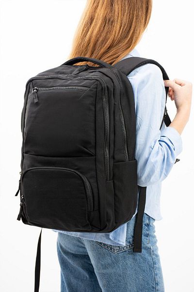 CKN Non-Water-Effect Fabric School Computer Laptop Backpack with 7 Packs