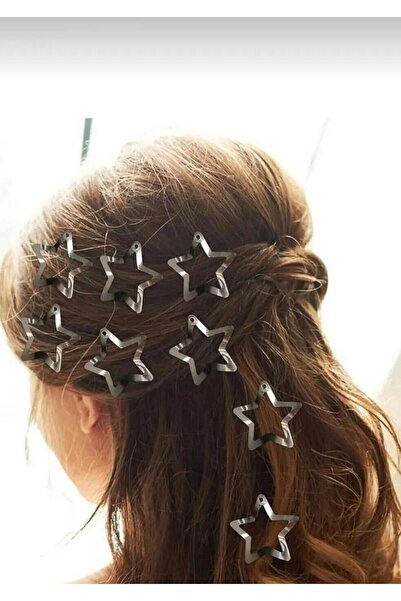 Flyinqshops Ασημένια αγκράφα 10 τεμαχίων με σχέδιο αστεριού - Μεταλλικά κουμπ...