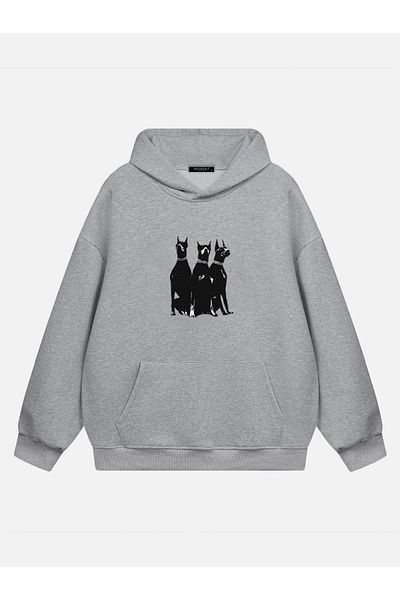 Mad&Calf Φούτερ με κουκούλα με κουκούλα με στάμπα Doberman