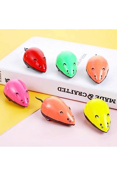 KuantumHome 3 Pieces of Mouse Colorful Cat Toy - Pull and Drop