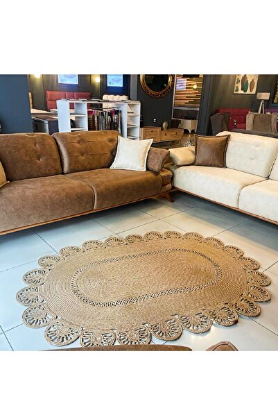 Genel Markalar Jüt Halat Yıkanabilir Salon Mutfak Balkon Ve Bahçe Royal Seris...