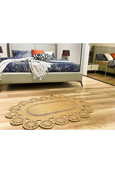 GNG Home Tekstil Jüt Hasır Yıkanabilir Salon Mutfak Balkon Ve Bahçe Royal Ser...