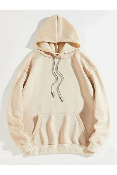 Elvino Χειμερινό φούτερ Unisex Oversize με κουκούλα αρκουδάκι - Χοντρό φούτερ